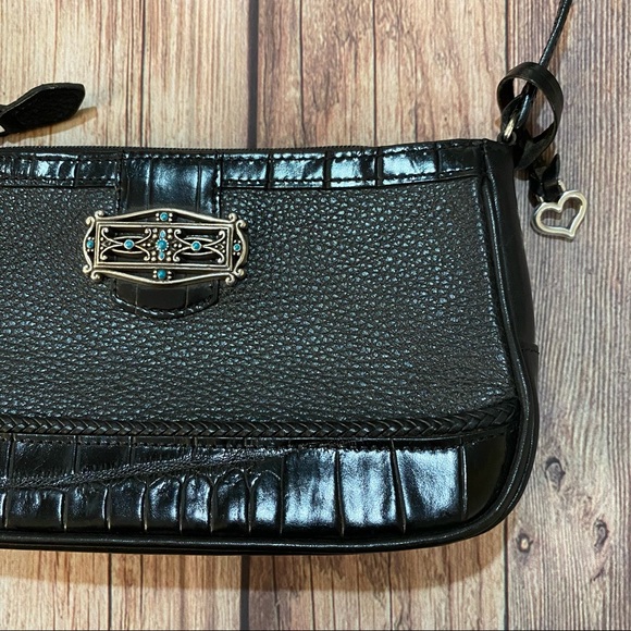 NWOT Brighton | Black Jeweled Mini Shoulder Bag - Picture 3 of 7
